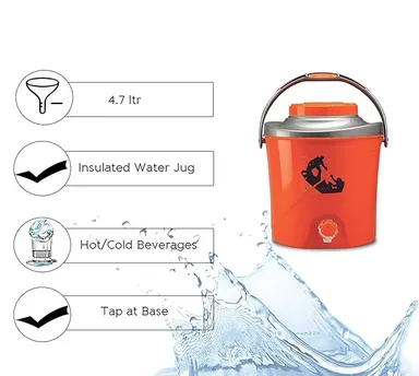 Milton Kool Stallion 5 Insulated Water Jug 5L |  Leakproof | BPA-Free, Double-Walled Thermos for Hot & Cold Water, Durable & Portable, Ideal for Outdoor, Picnic, & Travel thumbnail 1