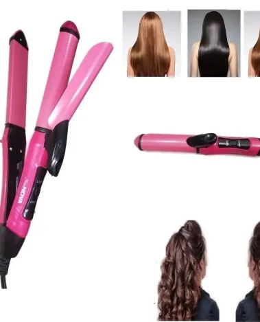 Nova Ceramic 2 in 1 Hair Straightener and Curler for Women | Professional Pink Styling Tool for Frizzy | Thick and Fine Hair image 4
