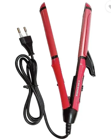 Nova Ceramic 2 in 1 Hair Straightener and Curler for Women | Professional Pink Styling Tool for Frizzy | Thick and Fine Hair image 2