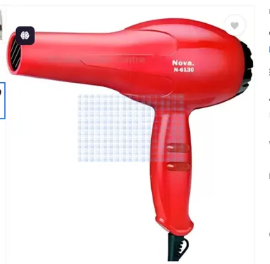 Nova NV-6130 Professional Hair Dryer, 1800W, Pink | Fast Drying, Salon Quality for Women