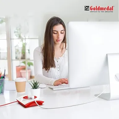 Goldmedal G Smart 3 Pin Extension Cord with International Sockets, Master Switch & 5M Power Cord | Best Power Strip for Home & Travel thumbnail 3