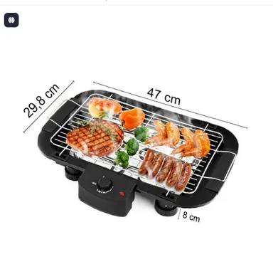 Smokeless Electric Indoor Barbecue Grill – Non-Stick, Adjustable Temperature, Perfect for Indoor Grilling & BBQ Parties thumbnail 1