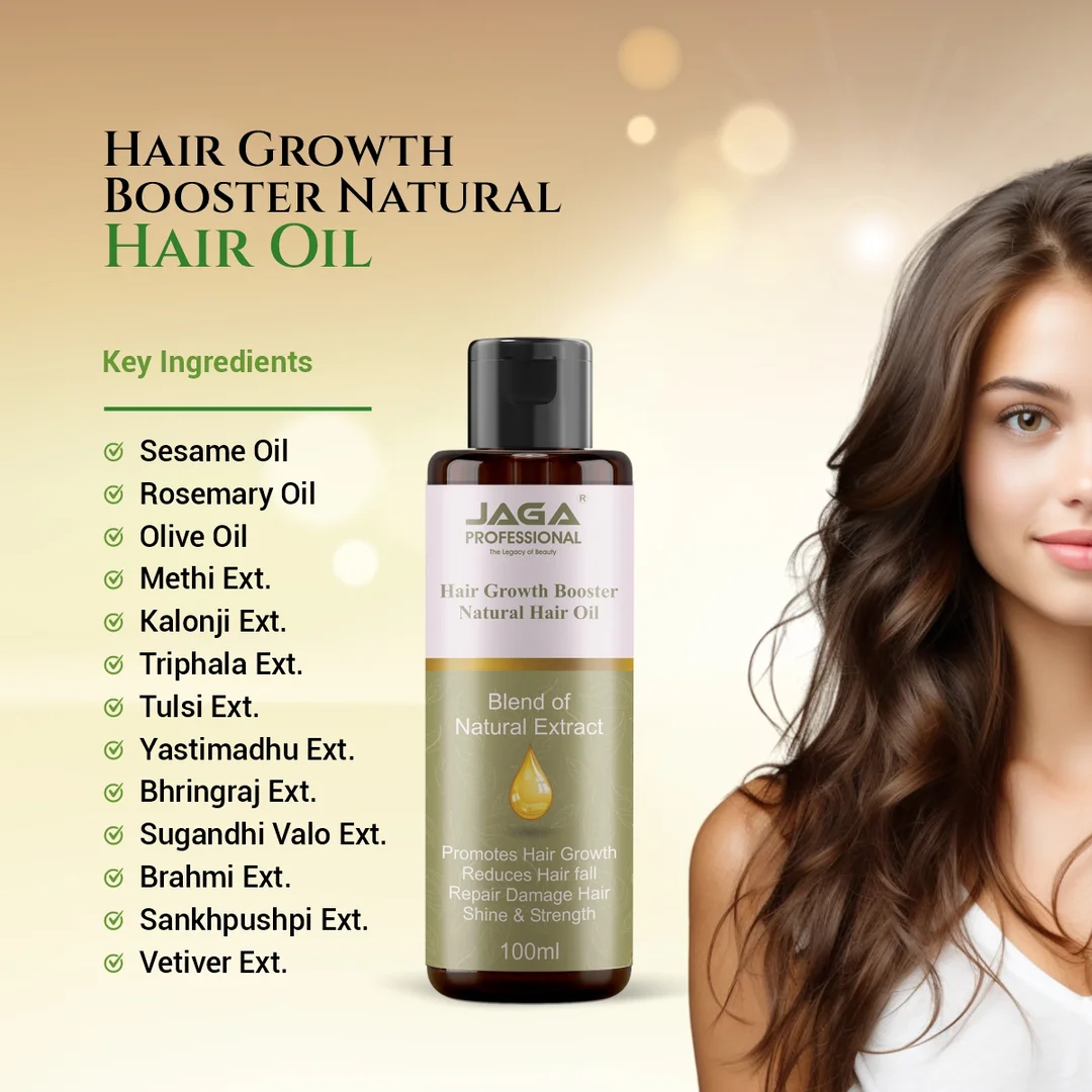 Jaga Professional Hair Growth Booster Natural Hair Oil – 100% Organic & Fast-Acting Hair Regrowth Oil for Thicker, Healthier Hair image 3