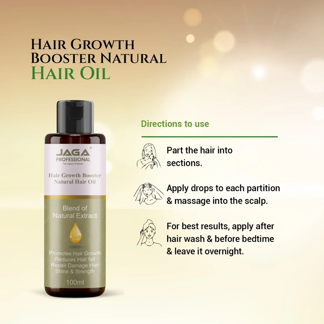Jaga Professional Hair Growth Booster Natural Hair Oil – 100% Organic & Fast-Acting Hair Regrowth Oil for Thicker, Healthier Hair image 5