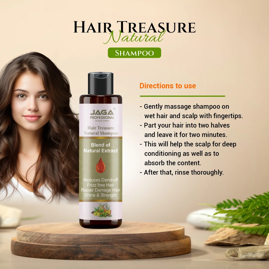 Jaga Professional Hair Treasure Natural Shampoo – 100% Organic Sulfate-Free Shampoo for Healthy, Thick Hair and Hair Growth image 5
