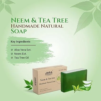 JAGA PROFESSIONAL Neem & Tea Tree Handmade Ayurvedic Soap image 3