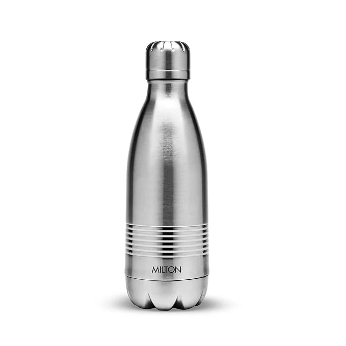 MILTON Duo DLX 350 Thermosteel Insulated Bottle | 350 ml Leak-Proof, Rust Proof | Easy Grip for Travel & Office Silver image 2
