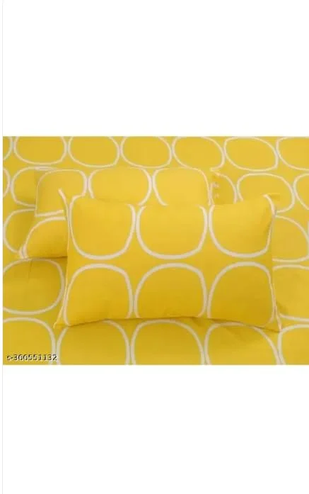 Glace Cotton Super Soft 210 TC 360° Elastic Fitted Bedsheet King Size (78X72X8 Inch) with 2 Pillow - Premium Cotton Bed Sheet Set image 3