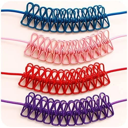 RADHE SHOPPEE Varsha Creation Shoppe Clothes Rope with 12pcs of Clips, Pack of 1 image 2