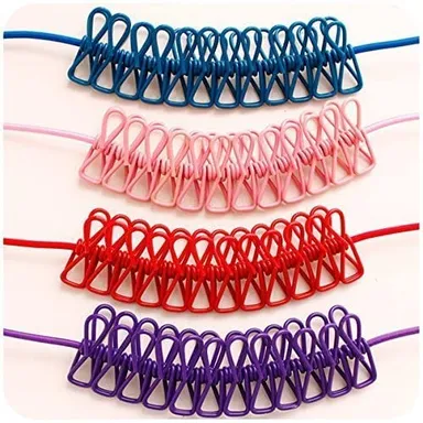 RADHE SHOPPEE Varsha Creation Shoppe Clothes Rope with 12pcs of Clips, Pack of 1 thumbnail 1