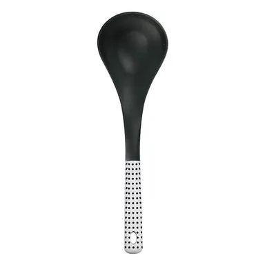 Non-Stick Silicone Ladle 1 Pc Black BPA-Free Food-Grade Heat Resistant Kitchen Serving Spoon for Non-Stick Cookware Curries Gravies Soups Ergonomic Handle Indian Cooking thumbnail 0