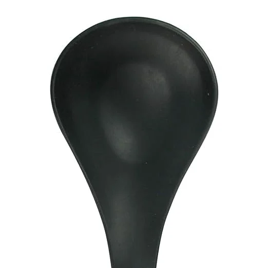 Non-Stick Silicone Ladle 1 Pc Black BPA-Free Food-Grade Heat Resistant Kitchen Serving Spoon for Non-Stick Cookware Curries Gravies Soups Ergonomic Handle Indian Cooking image 3