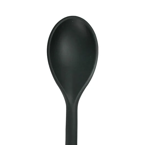 Non-Stick Silicone Ladle 1 Pc Black BPA-Free Food-Grade Heat Resistant Kitchen Serving Spoon for Non-Stick Cookware Curries Gravies Soups Ergonomic Handle Indian Cooking image 4