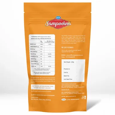  Sampoorna Premium Organic Cashew Nuts | Gluten-Free| Unsalted Dry Fruits Combo Pack 250g | 2 | Healthy Snack for Gifting| Cooking, Daily Use thumbnail 1