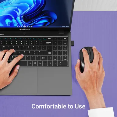 Zebronics Dash Pro 2.4GHz Wireless Mouse, Upto 1600 DPI, 3 Level DPI, High Precision, Power Saving Mode, Comfortable & Lightweight, for Mac | Laptop | Computer (Black) thumbnail 3