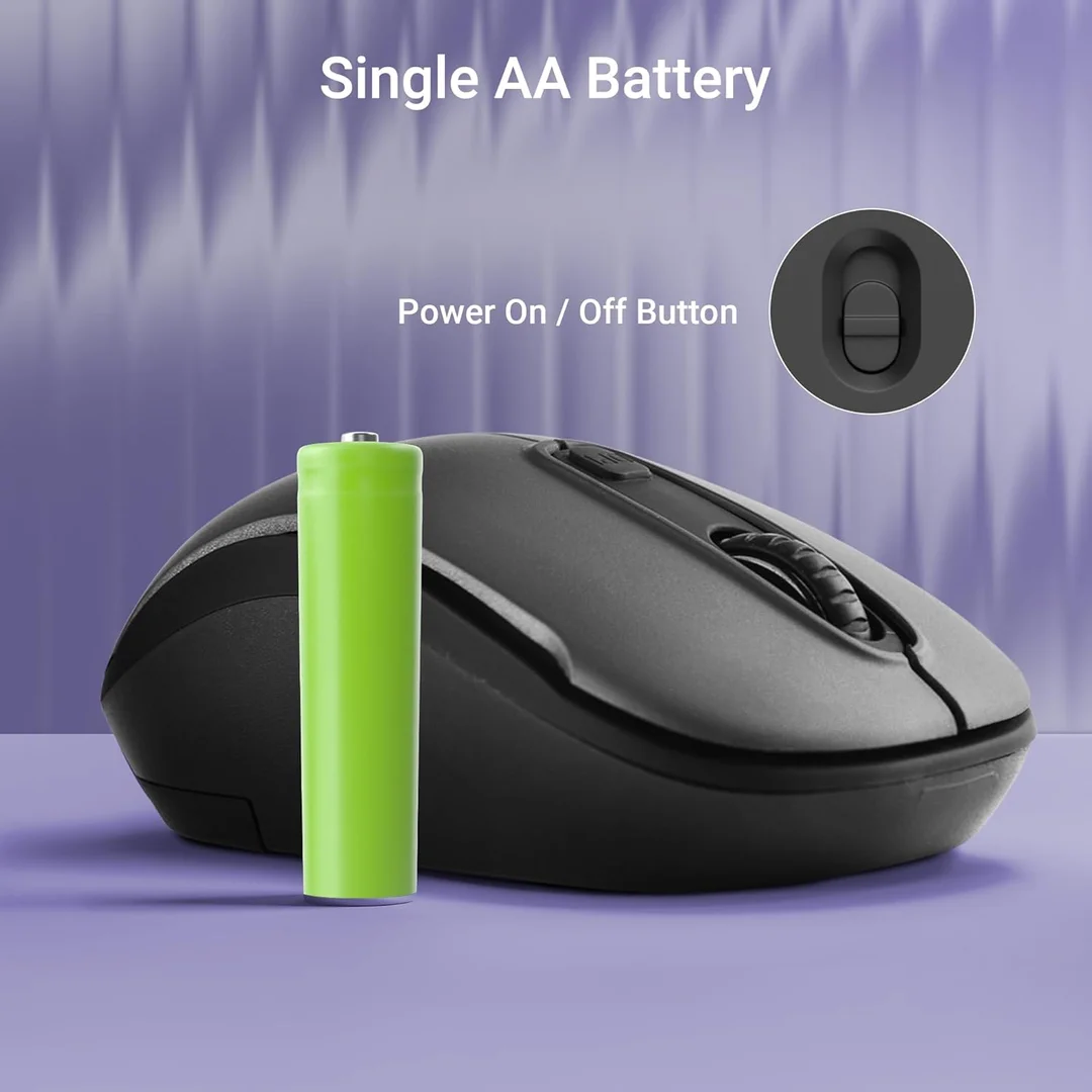 Zebronics Dash Pro 2.4GHz Wireless Mouse, Upto 1600 DPI, 3 Level DPI, High Precision, Power Saving Mode, Comfortable & Lightweight, for Mac | Laptop | Computer (Black) image 7