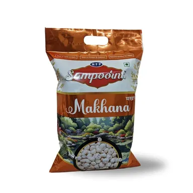 Sampoorna Plain Makhana | High Protein Foxnuts 250g Pack | Healthy Roasted Phool Makhana for Snacking| Fasting & Weight Loss thumbnail 0