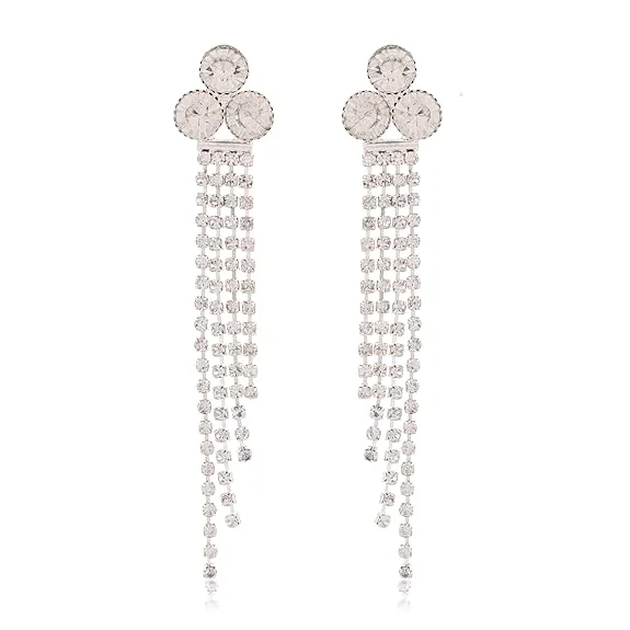 Traditional Silver Oxidised Chandbali Jhumka Earrings image 4