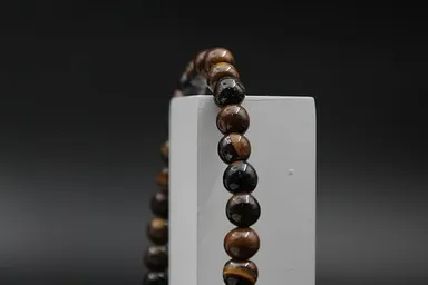 ASHAPURA GROUPS Tiger Eye Bracelet for Men and Women | Protection Healing Crystal Gemstone Bracelet for Positive Energy thumbnail 1