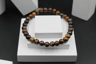 ASHAPURA GROUPS Tiger Eye Bracelet for Men and Women | Protection Healing Crystal Gemstone Bracelet for Positive Energy thumbnail 2
