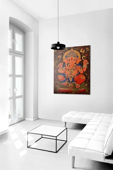 Ganesha Wall Painting for Wall Decoration thumbnail 1