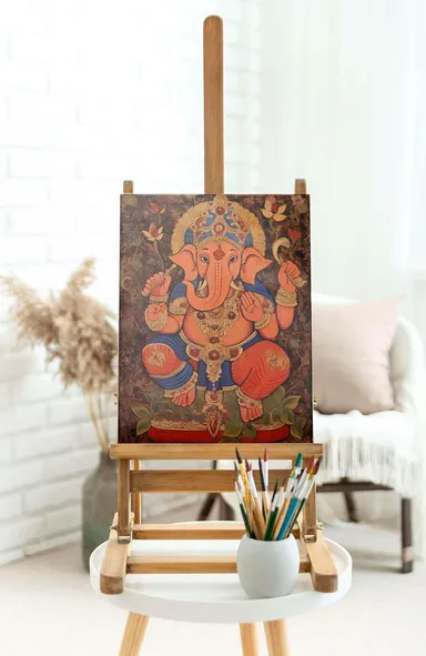 Ganesha Wall Painting for Wall Decoration thumbnail 3