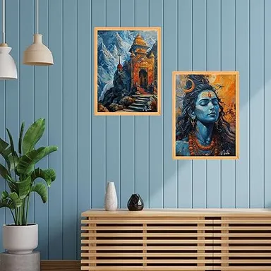 ASHAPURA GROUPS Set of 2 Large Framed Wall Paintings 24x18 Inch for Bedroom Office Home Decor Modern Canvas Art Wall Decoration thumbnail 3