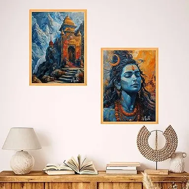 ASHAPURA GROUPS Set of 2 Large Framed Wall Paintings 24x18 Inch for Bedroom Office Home Decor Modern Canvas Art Wall Decoration thumbnail 4