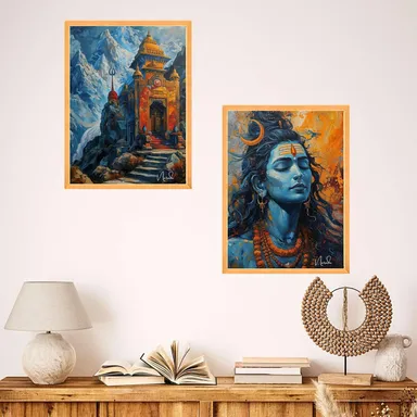 ASHAPURA GROUPS Set of 2 Large Framed Wall Paintings 24x18 Inch for Bedroom Office Home Decor Modern Canvas Art Wall Decoration thumbnail 5