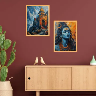 ASHAPURA GROUPS Set of 2 Large Framed Wall Paintings 24x18 Inch for Bedroom Office Home Decor Modern Canvas Art Wall Decoration thumbnail 6