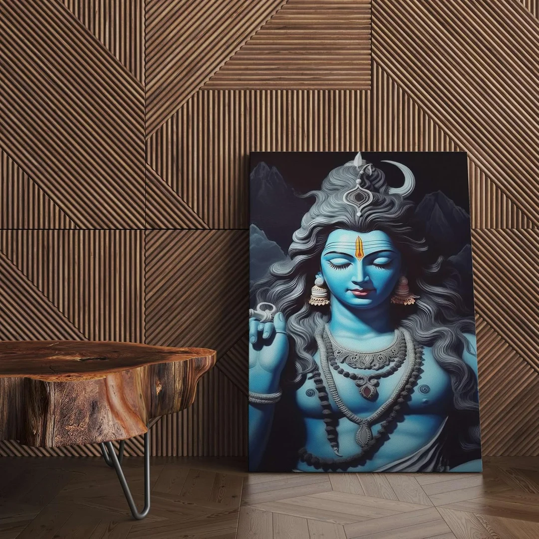 Shiva Wall Painting for Wall Decoration Canvas Art for Home, Living Room, Bedroom & Office image 4