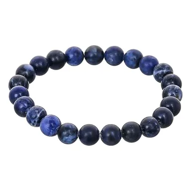 Blue Sodalite Stretch Bracelet - Stone of Wisdom, 8mm Unisex Gift thumbnail 3