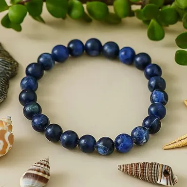 Blue Sodalite Stretch Bracelet - Stone of Wisdom, 8mm Unisex Gift thumbnail 2