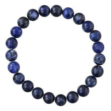 Blue Sodalite Stretch Bracelet - Stone of Wisdom, 8mm Unisex Gift thumbnail 0