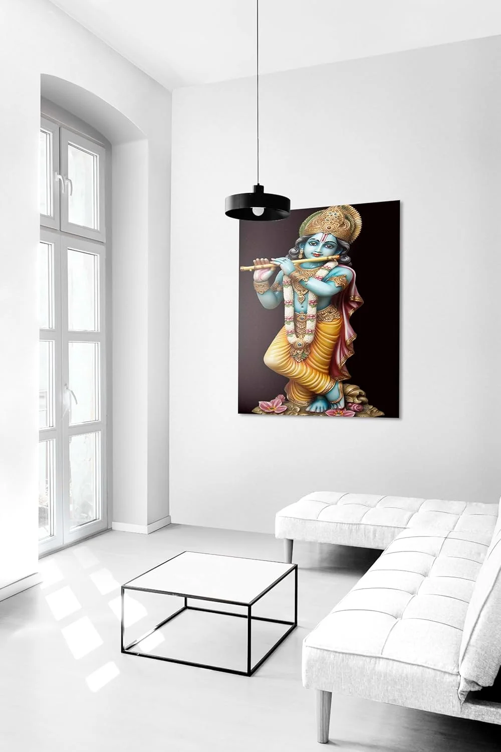Traditional Radha Krishna Canvas Wall Painting image 4