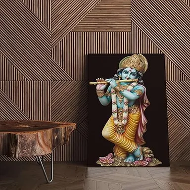 ASHAPURA GROUPS Radha Krishna Divine Wall Painting Traditional  Home Decor Spiritual Artwork for Living Room Bedroom Handmade Religious Canvas Mural Decorative Poster” thumbnail 1