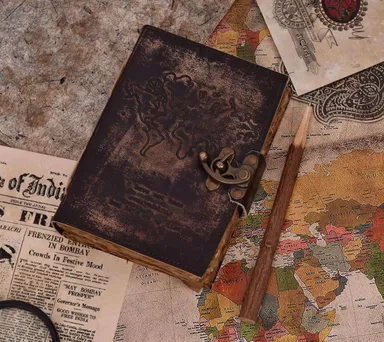 ASHAPURA GROUPS Vintage Handmade Genuine Leather Diary Journal with Antique Brass Key Closure thumbnail 4