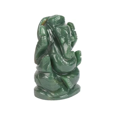 ASHAPURA GROUPS Green Aventurine Crystal Ganesha Idol Symbol of Good Luck, Wealth thumbnail 1