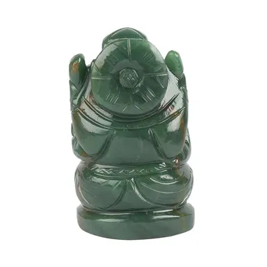 ASHAPURA GROUPS Green Aventurine Crystal Ganesha Idol Symbol of Good Luck, Wealth thumbnail 2
