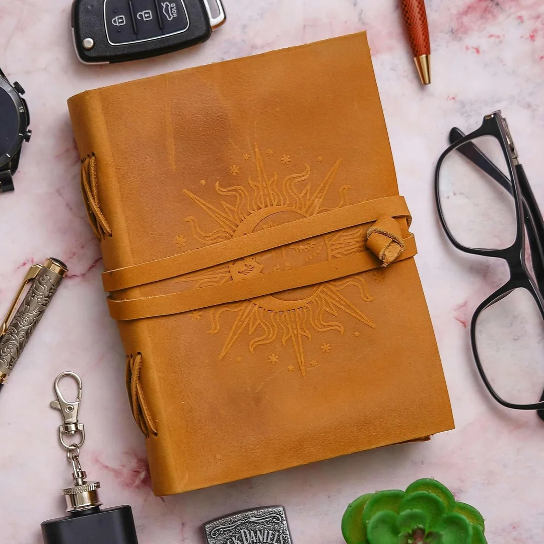 Vintage Handmade Genuine Leather Journal Premium Antique String Closure image 1