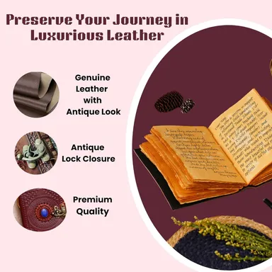 Vintage Handmade Genuine Leather Journal Premium Antique String Closure thumbnail 5
