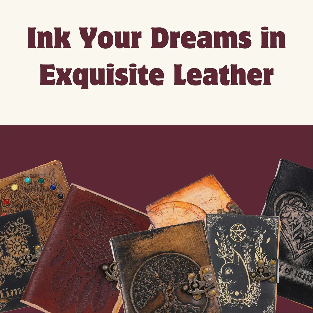 Vintage Handmade Genuine Leather Journal Premium Antique String Closure image 8