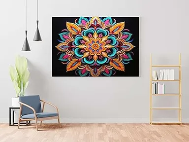 ASHAPURA GROUPS Modern Art Canvas Wall Painting 22x34 inch Ideal Wall Decoration for Home thumbnail 0
