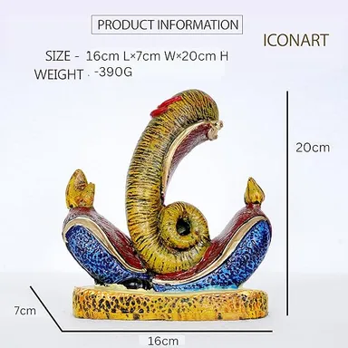 White Marble Veena Ganesha Murti Statue Figurine for Home Decor | 20 cm Perfect for Puja and Living Room thumbnail 1