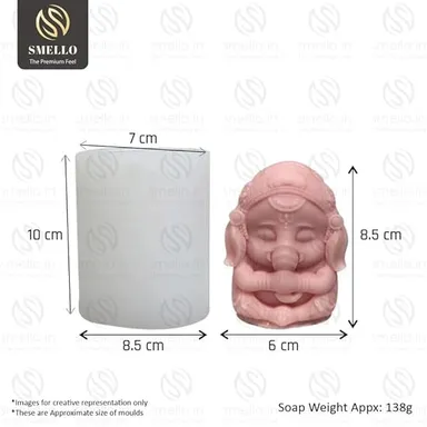Ganesh Shape Silicone Candle Molds 3D Ganesha Epoxy Mould for DIY Handmade Crafts Aromatherapy thumbnail 4