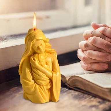3D Silicone Candle Mould Set – Child in Mother Hand & Spiral Texture Design – DIY Candle, Soap & Clay Making Moulds (Set of 2) thumbnail 2