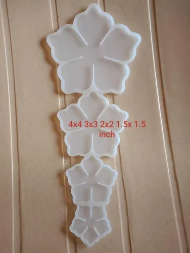 4-in-1 Silicone Flower Mold Set | Epoxy Resin Art Mould for Candle Decoration, Clay Crafts & DIY Projects thumbnail 2