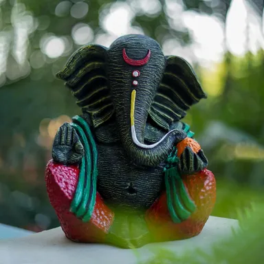 Handicrafts Resin Sitting Lord Ganesha Idol | Vinayaka Statue for Pooja, Home & Office Decor, Gifting & Entrance Figurine thumbnail 0