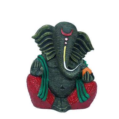 Handicrafts Resin Sitting Lord Ganesha Idol | Vinayaka Statue for Pooja, Home & Office Decor, Gifting & Entrance Figurine thumbnail 2
