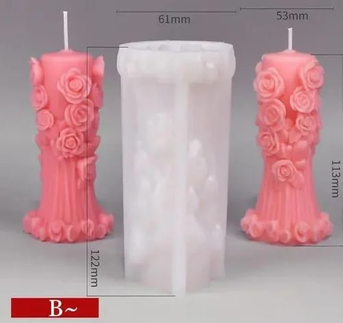 3D Rose Bouquet Silicone Candle Mould – Decorative Flower Mould for DIY Aromatherapy & Handmade Candles image 3